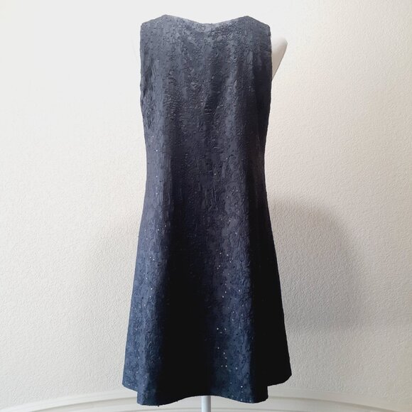 Eileen Fisher Silk Sequin  Shift Mini Dress - Picture 5 of 16